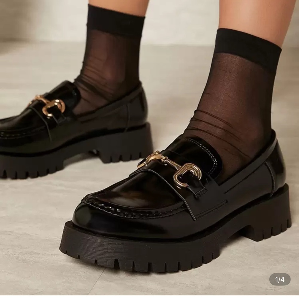 Black Chunky Loafers